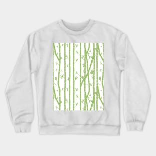 Bamboo forest on white background Crewneck Sweatshirt